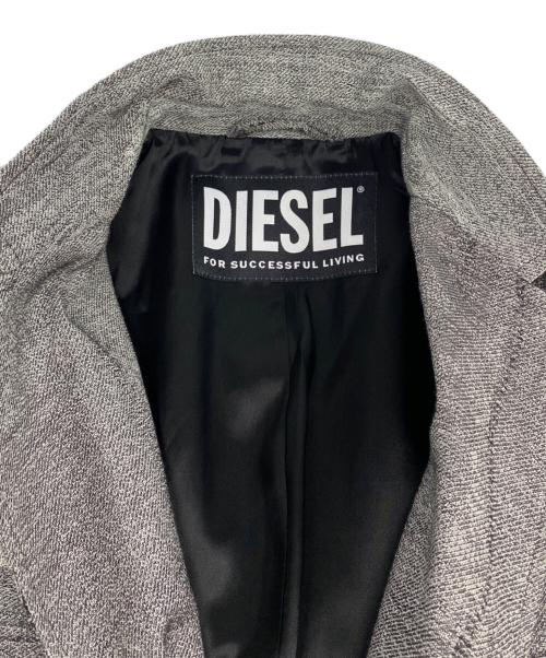DIESEL（ディーゼル）DIESEL (ディーゼル) トロンプルイユ テーラードジャケット ブラック サイズ:48の古着・服飾アイテム