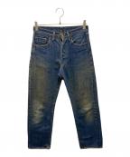 LEVI'Sリーバイス）の古着「60～70's 501 BIG E デニムパンツ ボタン裏6 足長R 並行ステッチ 不均等V」｜インディゴ