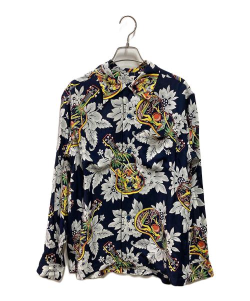 Sun Surf（サンサーフ）Sun Surf (サンサーフ) 長袖アロハシャツ ネイビー サイズ:ｓの古着・服飾アイテム