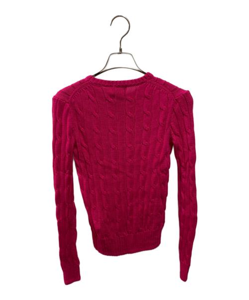 POLO RALPH LAUREN（ポロ・ラルフローレン）POLO RALPH LAUREN (ポロ・ラルフローレン) ケーブルニット ショッキングピンク サイズ:XS 未使用品の古着・服飾アイテム
