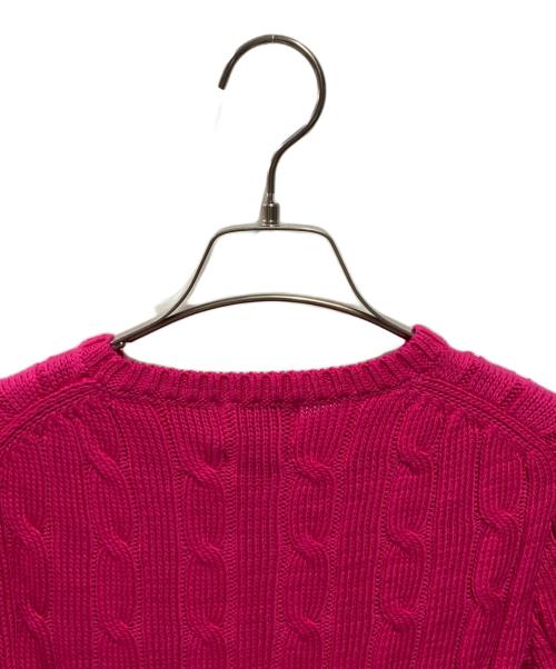 POLO RALPH LAUREN（ポロ・ラルフローレン）POLO RALPH LAUREN (ポロ・ラルフローレン) ケーブルニット ショッキングピンク サイズ:XS 未使用品の古着・服飾アイテム