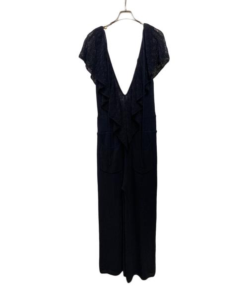 Ameri（アメリ）Ameri (アメリ) MEDI RUFFLE KNIT ROMPERS ブラック サイズ:M 未使用品の古着・服飾アイテム