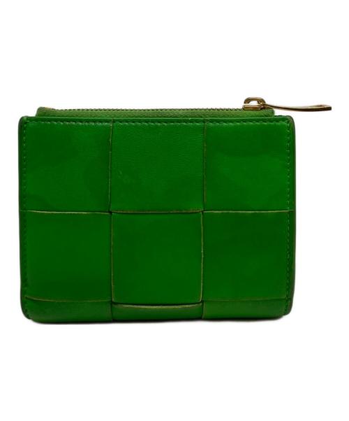 BOTTEGA VENETA（ボッテガベネタ）BOTTEGA VENETA (ボッテガベネタ) カセット 2つ折り財布 グリーンの古着・服飾アイテム