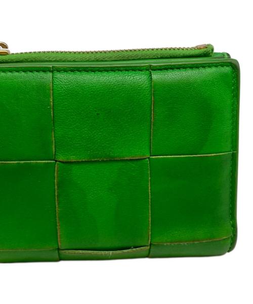 BOTTEGA VENETA（ボッテガベネタ）BOTTEGA VENETA (ボッテガベネタ) カセット 2つ折り財布 グリーンの古着・服飾アイテム