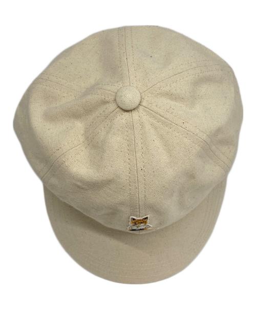 maison kitsune（メゾンキツネ）maison kitsune (メゾンキツネ) ドレスド フォックス コットン ベースボール キャップ ベージュの古着・服飾アイテム