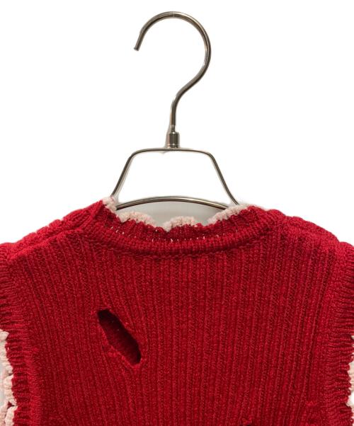 Vivienne Westwood（ヴィヴィアンウエストウッド）Vivienne Westwood (ヴィヴィアンウエストウッド) Slash ニットベスト レッド サイズ:Ｓの古着・服飾アイテム