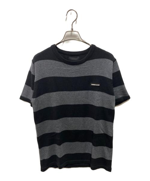 NUMBER (N)INE（ナンバーナイン）NUMBER (N)INE (ナンバーナイン) ボーダーニット ブラック サイズ:L 未使用品の古着・服飾アイテム