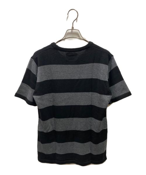 NUMBER (N)INE（ナンバーナイン）NUMBER (N)INE (ナンバーナイン) ボーダーニット ブラック サイズ:L 未使用品の古着・服飾アイテム