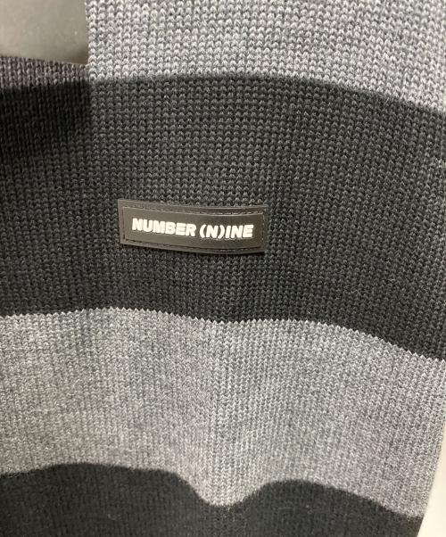 NUMBER (N)INE（ナンバーナイン）NUMBER (N)INE (ナンバーナイン) ボーダーニット ブラック サイズ:L 未使用品の古着・服飾アイテム