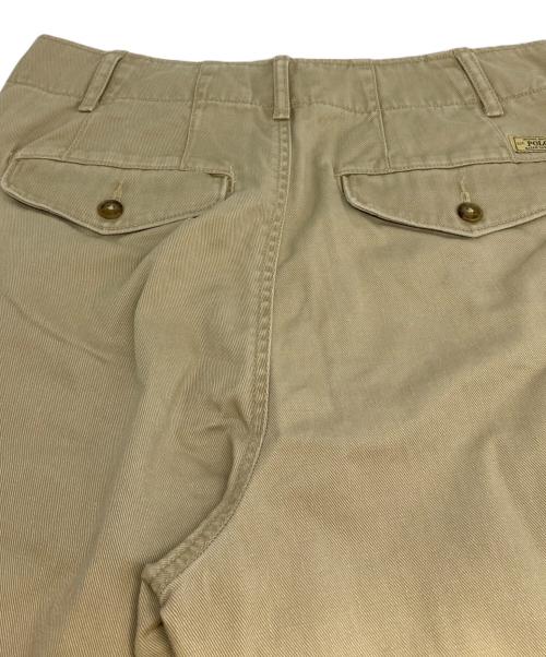 POLO RALPH LAUREN（ポロ・ラルフローレン）POLO RALPH LAUREN (ポロ・ラルフローレン) リペア加工クロップドチノパン ベージュ サイズ:2の古着・服飾アイテム