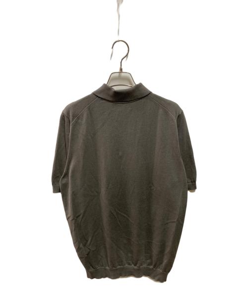 TOMORROW LAND（トゥモローランド）TOMORROW LAND (トゥモローランド) シルクコットン ニットポロシャツ SESIA グレー サイズ:Mの古着・服飾アイテム