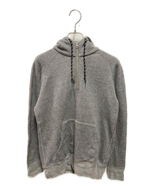 LOOPWHEELER（ループウィラー）LOOPWHEELER (ループウィラー) ハーフジップパーカー グレー サイズ:Ｍの古着・服飾アイテム