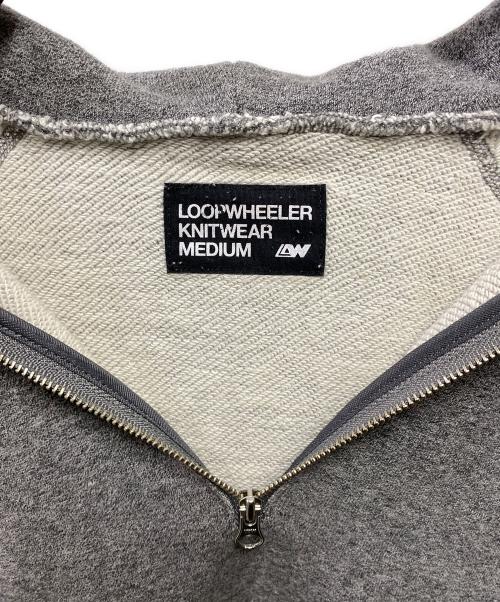 LOOPWHEELER（ループウィラー）LOOPWHEELER (ループウィラー) ハーフジップパーカー グレー サイズ:Ｍの古着・服飾アイテム