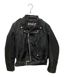 Schott（ショット）の古着「ナイロンライダースジャケット」｜ブラック