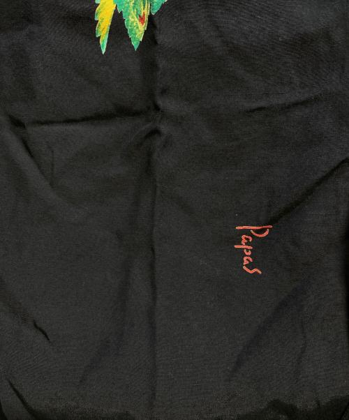 PAPAS（パパス）PAPAS (パパス) アロハシャツ ブラック サイズ:Ｌの古着・服飾アイテム