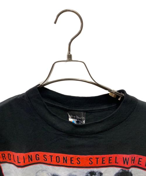ROLLING STONES（ローリングストーンズ）ROLLING STONES (ローリングストーンズ) HANDTEX (ハンドテックス) Tシャツ コピーライト89年 ブラック サイズ:Ｌの古着・服飾アイテム