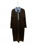 Adam et Ropeアダム エ ロペ）の古着「25AW ポロシャツワンピース」｜ブラウン