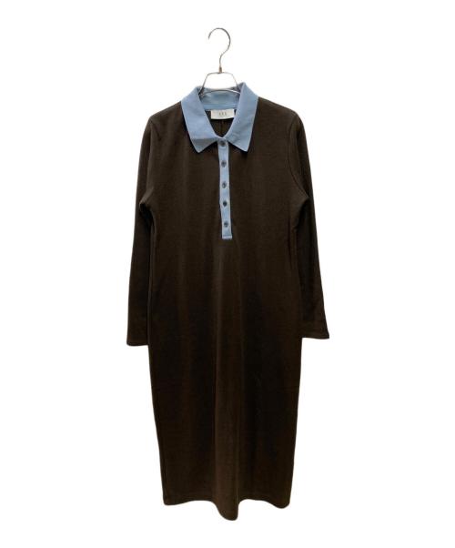 Adam et Rope（アダム エ ロペ）Adam et Rope (アダム エ ロペ) 25AW ポロシャツワンピース ブラウン サイズ:Ｓの古着・服飾アイテム