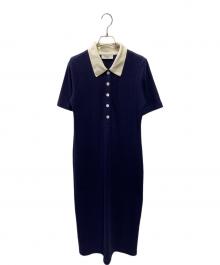 Adam et Rope（アダム エ ロペ）の古着「25SS ハーフスリーブポロシャツワンピース」｜ネイビー