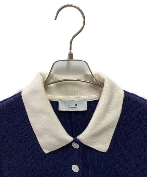 Adam et Rope（アダム エ ロペ）Adam et Rope (アダム エ ロペ) 25SS ハーフスリーブポロシャツワンピース ネイビー サイズ:Ｓの古着・服飾アイテム