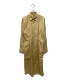 AURALEE（オーラリー）の古着「HIGH COUNT FINX OX SHIRT DRESS」｜ベージュ