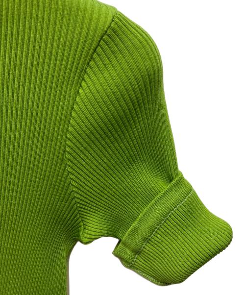 AURALEE（オーラリー）AURALEE (オーラリー) COTTON HIGH GAUGE RIB KNIT TEE グリーンの古着・服飾アイテム