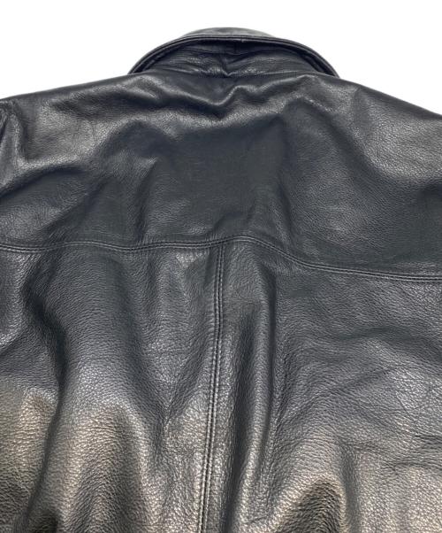 ST JOHN'S BAY（セントジョンズベイ）ST JOHN'S BAY (セントジョンズベイ) レザーブルゾンジャケット ブラック サイズ:XLの古着・服飾アイテム
