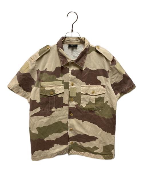 A.P.C.（アーペーセー）A.P.C. (アーペーセー) 00's カモフラシャツ ベージュ サイズ:Mの古着・服飾アイテム