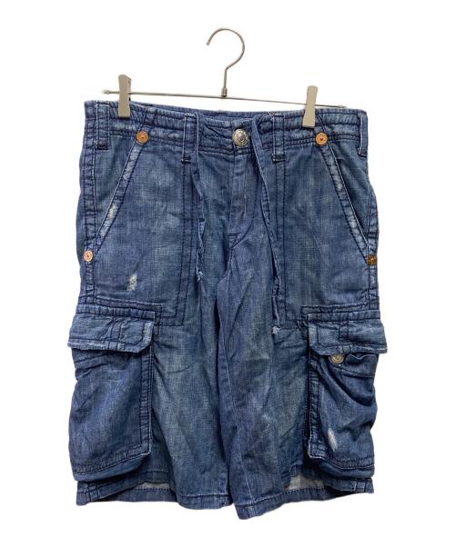TRUE RELIGION（トゥルー レリジョン）TRUE RELIGION (トゥルー レリジョン) デニムカーゴショーツ インディゴ サイズ:28の古着・服飾アイテム