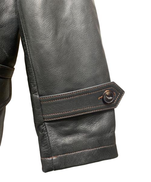 VELUOKLDLY（ヴェルオックリー）VELUOKLDLY (ヴェルオックリー) レザーダブルジャケット ブラック サイズ:XLの古着・服飾アイテム