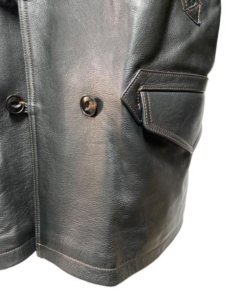 VELUOKLDLY（ヴェルオックリー）VELUOKLDLY (ヴェルオックリー) レザーダブルジャケット ブラック サイズ:XLの古着・服飾アイテム