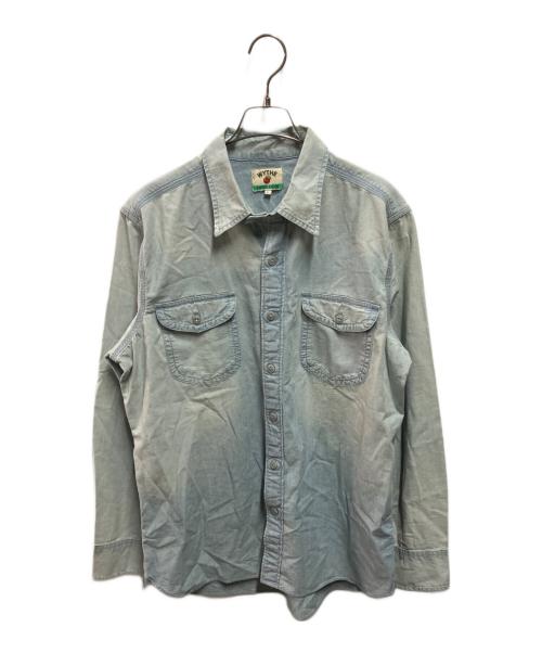 WYTHE（ワイス）WYTHE (ワイス) シャンブレーシャツ インディゴ サイズ:Lの古着・服飾アイテム