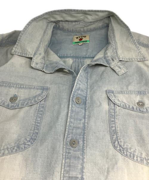 WYTHE（ワイス）WYTHE (ワイス) シャンブレーシャツ インディゴ サイズ:Lの古着・服飾アイテム