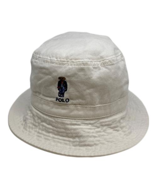 POLO RALPH LAUREN（ポロ・ラルフローレン）POLO RALPH LAUREN (ポロ・ラルフローレン) バケットハット ホワイト 未使用品の古着・服飾アイテム