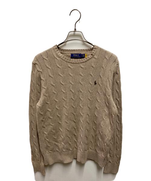POLO RALPH LAUREN（ポロ・ラルフローレン）POLO RALPH LAUREN (ポロ・ラルフローレン) ケーブルニット ベージュ サイズ:Ｓの古着・服飾アイテム