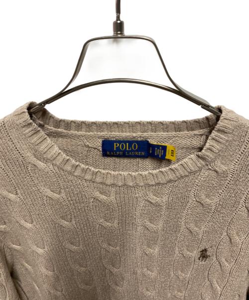 POLO RALPH LAUREN（ポロ・ラルフローレン）POLO RALPH LAUREN (ポロ・ラルフローレン) ケーブルニット ベージュ サイズ:Ｓの古着・服飾アイテム