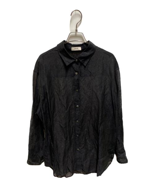 LESSAGE（レサージュ）LESSAGE (レサージュ) 25ss シアーリネンシャツ ブラウン サイズ:ＦＲＥＥの古着・服飾アイテム