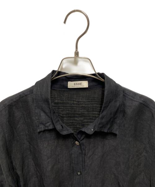 LESSAGE（レサージュ）LESSAGE (レサージュ) 25ss シアーリネンシャツ ブラウン サイズ:ＦＲＥＥの古着・服飾アイテム