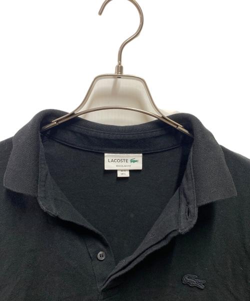 LACOSTE（ラコステ）LACOSTE (ラコステ) レギュラーフィット ストレッチ パリポロシャツ ブラック サイズ:Ｌの古着・服飾アイテム
