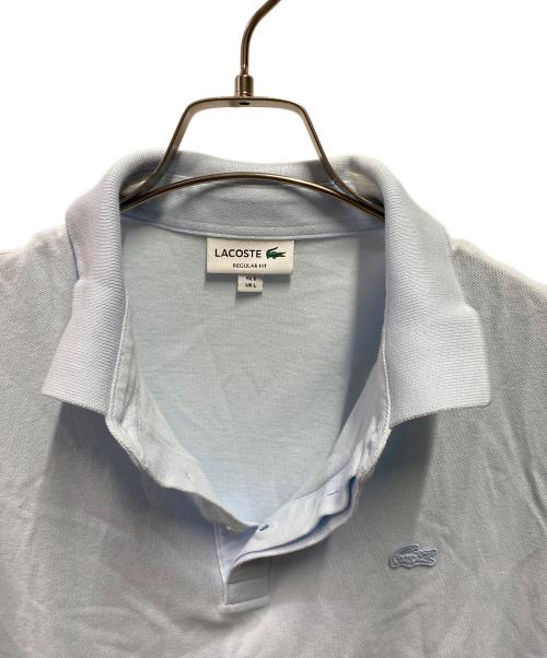 LACOSTE（ラコステ）LACOSTE (ラコステ) レギュラーフィット ストレッチ パリポロシャツ ブルー サイズ:Ｌの古着・服飾アイテム