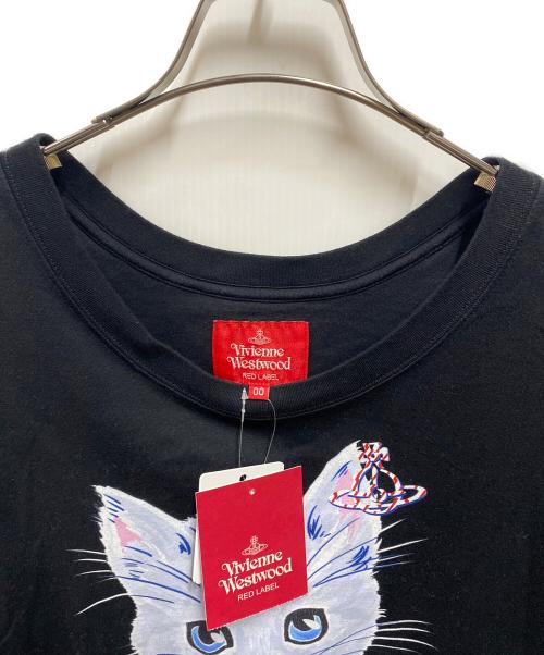 Vivienne Westwood RED LABEL（ヴィヴィアンウエストウッドレッドレーベル）Vivienne Westwood RED LABEL (ヴィヴィアンウエストウッドレッドレーベル) キャットプリントTシャツ ブラック 未使用品の古着・服飾アイテム