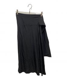 yohji yamamoto+noir（ヨウジヤマモトプリュスノアール）の古着「シルクスカート」｜ブラック
