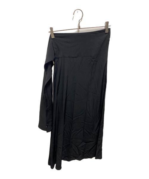 yohji yamamoto+noir（ヨウジヤマモトプリュスノアール）yohji yamamoto+noir (ヨウジヤマモトプリュスノアール) シルクスカート ブラック サイズ:2の古着・服飾アイテム
