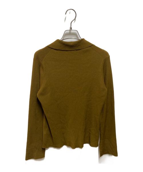 DES PRES（デ プレ）DES PRES (デ プレ) コンフォートレーヨンストレッチ シャツカラーカーディガン ブラウン サイズ:FREEの古着・服飾アイテム