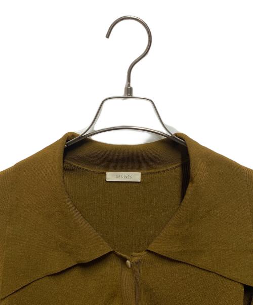 DES PRES（デ プレ）DES PRES (デ プレ) コンフォートレーヨンストレッチ シャツカラーカーディガン ブラウン サイズ:FREEの古着・服飾アイテム