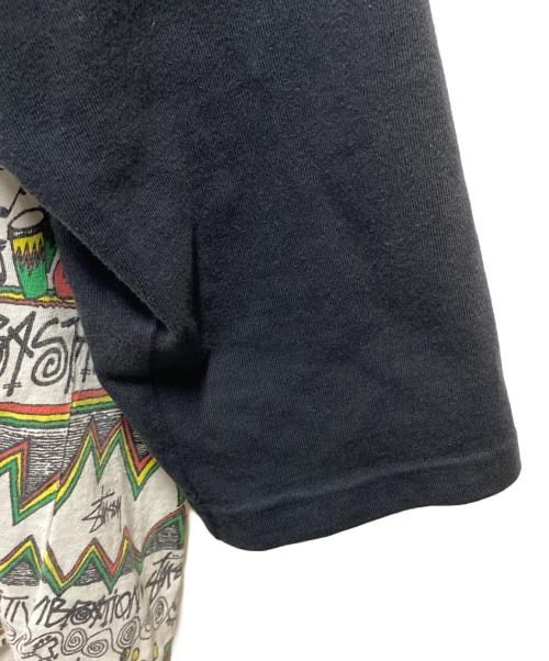 stussy（ステューシー）stussy (ステューシー) 00’S Tom Tom ラグランカットソー ホワイト×ブラック サイズ:サイズ詳細参照の古着・服飾アイテム