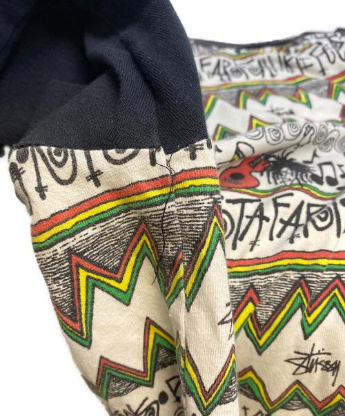 stussy（ステューシー）stussy (ステューシー) 00’S Tom Tom ラグランカットソー ホワイト×ブラック サイズ:サイズ詳細参照の古着・服飾アイテム