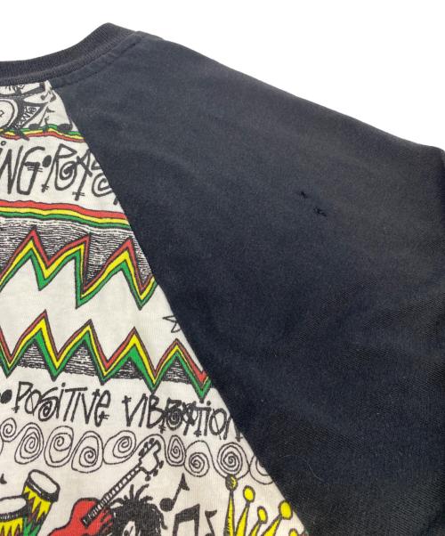 stussy（ステューシー）stussy (ステューシー) 00’S Tom Tom ラグランカットソー ホワイト×ブラック サイズ:サイズ詳細参照の古着・服飾アイテム
