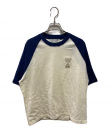 AMI Alexandre Mattiussi（アミアレクサンドルマテュッシ）の古着「26SS Ami de Coeur ニットパッチ Tシャツ」｜アイボリー×ネイビー