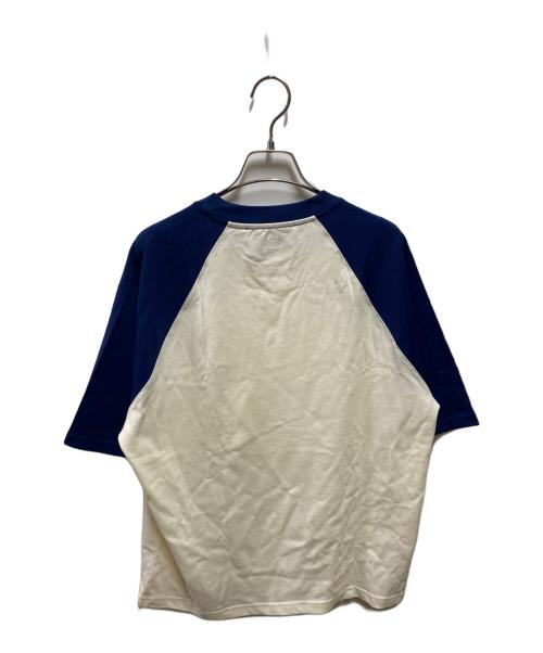 AMI Alexandre Mattiussi（アミアレクサンドルマテュッシ）AMI Alexandre Mattiussi (アミアレクサンドルマテュッシ) 26SS Ami de Coeur ニットパッチ Tシャツ アイボリー×ネイビー サイズ:XS 未使用品の古着・服飾アイテム